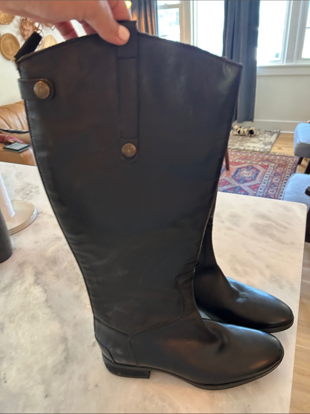 Sam Edelman Black Over-the-Knee Riding Boots